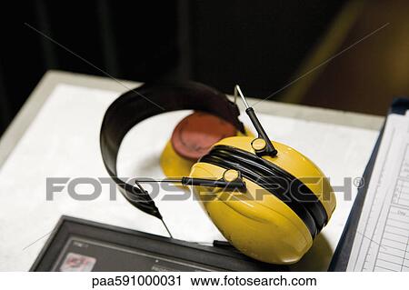 Protective sound-proof headphones View Large Photo Image Stock Image - Protective sound-proof headphones. Fotosearch