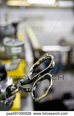 Scissors in carpet tile factory View Large Photo Image Stock Photo - Scissors in carpet tile factory. Fotosearch