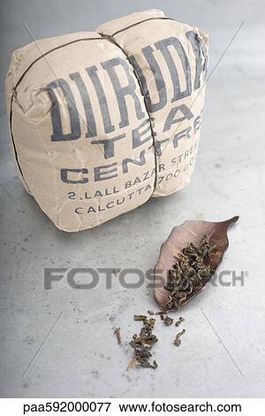 Bag of quality darjeeling tea View Large Photo Image Stock Photo - Bag of quality darjeeling tea. Fotosearch