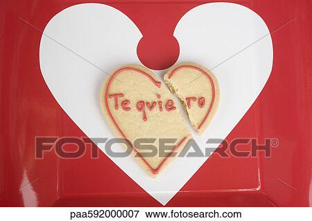 Broken heart-shaped cookie View Large Photo Image Stock Photo - Broken heart-shaped cookie. Fotosearch