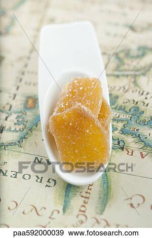 Crystallized ginger View Large Photo Image Stock Photo - Crystallized ginger. Fotosearch