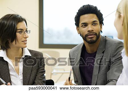 Executives in meeting View Large Photo Image Stock Image - Executives in meeting. Fotosearch