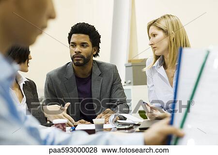 Executives in meeting View Large Photo Image Stock Photo - Executives in meeting. Fotosearch