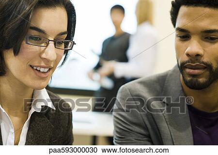 Executives working together View Large Photo Image Stock Image - Executives working together. Fotosearch