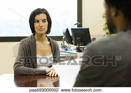 Professional woman interviewing for job View Large Photo Image Stock Image - Professional woman interviewing for job. Fotosearch