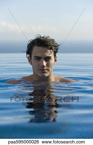 Man swimming, portrait View Large Photo Image Stock Photograph - Man swimming, portrait. Fotosearch