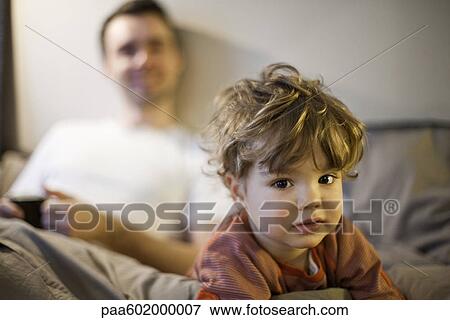 Stock Photo - Toddler boy, portrait. Fotosearch