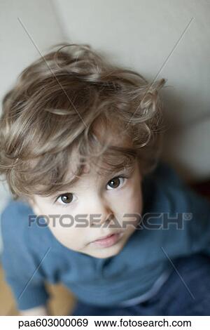 Toddler boy, portrait View Large Photo Image Stock Photo - Toddler boy, portrait. Fotosearch