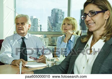 Executives in meeting View Large Photo Image Stock Image - Executives in meeting. Fotosearch