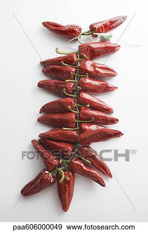 Stock Photo - Red chili peppers. Fotosearch