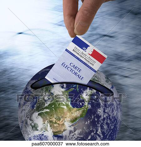 Hand casting vote into slot on planet earth View Large Photo Image Stock Photo - Hand casting vote into slot on planet earth. Fotosearch