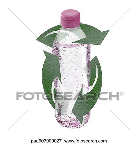 Water bottle surrounded by recycling symbol View Large Photo Image Stock Photo - Water bottle surrounded by recycling symbol. Fotosearch