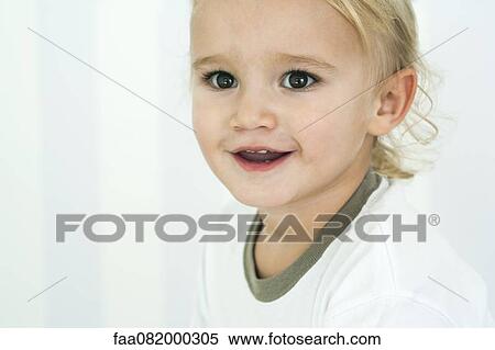 Stock Photography - Baby boy, portrait. Fotosearch