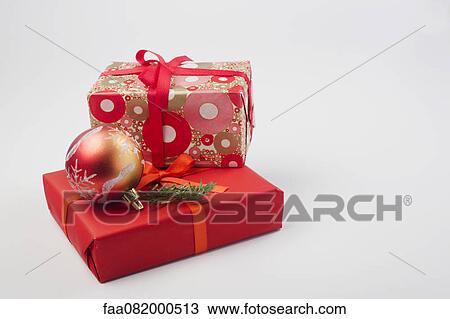 Festively wrapped Christmas presents View Large Photo Image Stock Image - Festively wrapped Christmas presents. Fotosearch