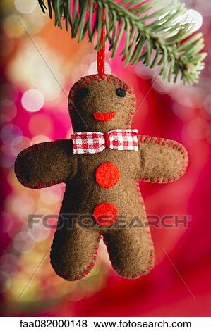 Gingerbread man Christmas ornament View Large Photo Image Stock Photo - Gingerbread man Christmas ornament. Fotosearch