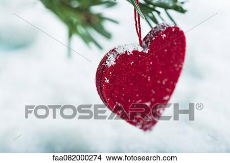 Heart-shaped Christmas ornament View Large Photo Image Picture - Heart-shaped Christmas ornament. Fotosearch