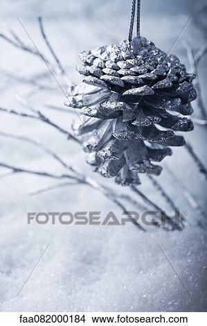 Pine cone Christmas ornament View Large Photo Image Picture - Pine cone Christmas ornament. Fotosearch