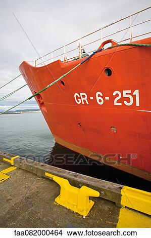 Picture - Ship docked in harbor. Fotosearch