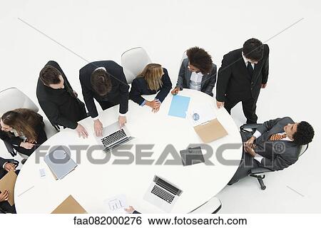 Stock Photograph - Working meeting. Fotosearch