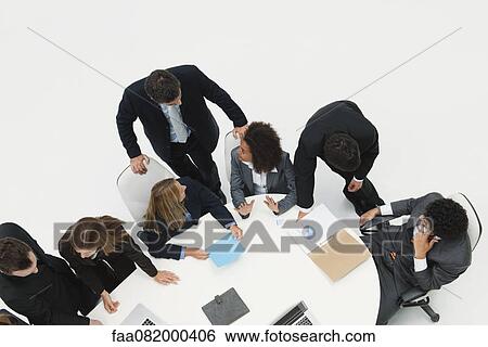 Stock Photograph - Working meeting. Fotosearch