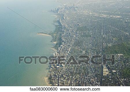 American city seen from an airplane, Chicago View Large Photo Image Stock Image - American city seen from an airplane, Chicago. Fotosearch
