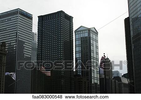 Stock Photo - Building the River North neighborhood, Chicago. Fotosearch