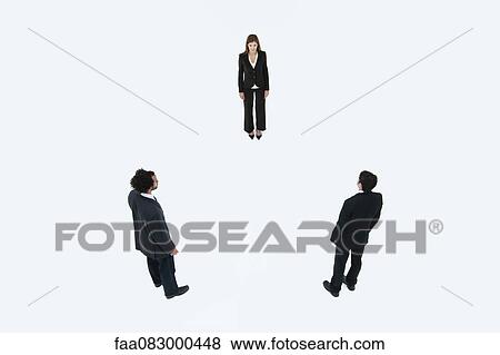 Business professionals, high angle view View Large Photo Image Stock Photo - Business professionals, high angle view. Fotosearch