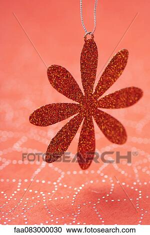 Flower shaped Christmas ornament View Large Photo Image Stock Image - Flower shaped Christmas ornament. Fotosearch
