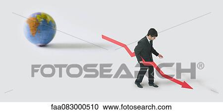 Stock Image - Impact of economic recession felt globally. Fotosearch