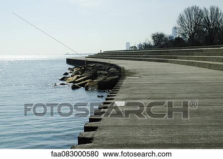 Shore of Lake Michigan, Lake View Chicago View Large Photo Image Stock Image - Shore of Lake Michigan, Lake View Chicago. Fotosearch