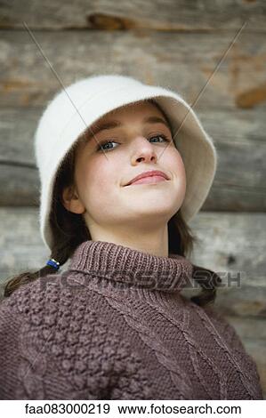 Teenage girl in turtleneck sweater, portrait View Large Photo Image Stock Photo - Teenage girl in turtleneck sweater, portrait. Fotosearch