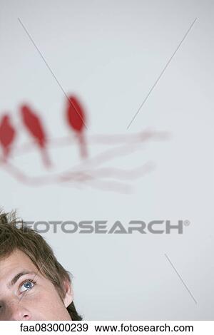Stock Photo - Young man with head tilted, cropped. Fotosearch