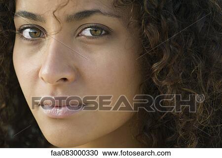 Stock Image - Young woman, portrait. Fotosearch