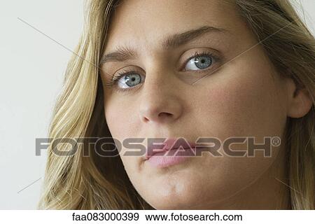 Stock Photo - Young woman, portrait. Fotosearch
