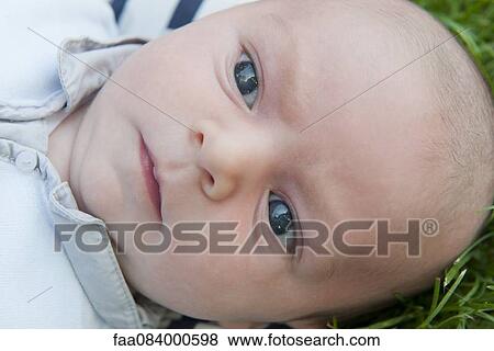 Stock Photo - Baby boy, portrait. Fotosearch