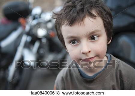 Boy looking away, portrait View Large Photo Image Stock Photo - Boy looking away, portrait. Fotosearch