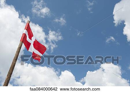 Stock Image - Danish flag. Fotosearch