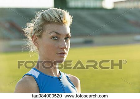 Female athlete, portrait View Large Photo Image Stock Image - Female athlete, portrait. Fotosearch