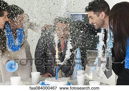 Office birthday party View Large Photo Image Stock Photo - Office birthday party. Fotosearch