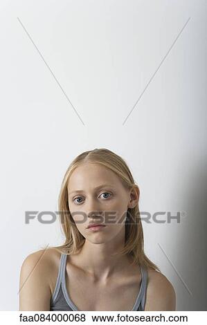 Stock Photo - Young woman, portrait. Fotosearch