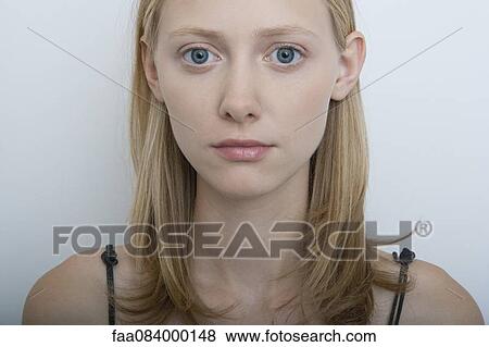Stock Photo - Young woman, portrait. Fotosearch