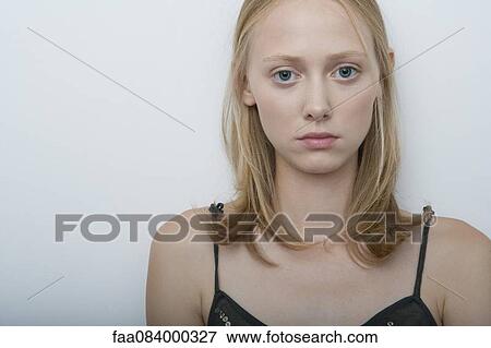 Stock Photo - Young woman, portrait. Fotosearch