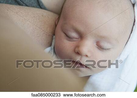 Stock Image - Baby boy sleeping. Fotosearch