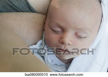 Stock Image - Baby boy sleeping. Fotosearch