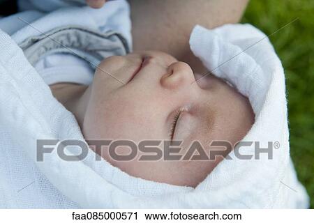 Stock Image - Baby boy sleeping. Fotosearch