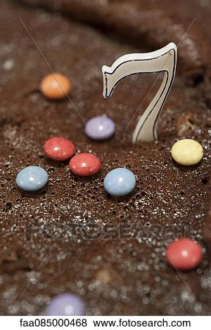Birthday cake with candle View Large Photo Image Stock Photo - Birthday cake with candle. Fotosearch