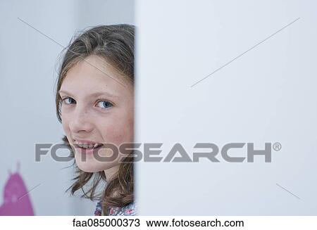 Stock Image - Girl wearing braces. Fotosearch