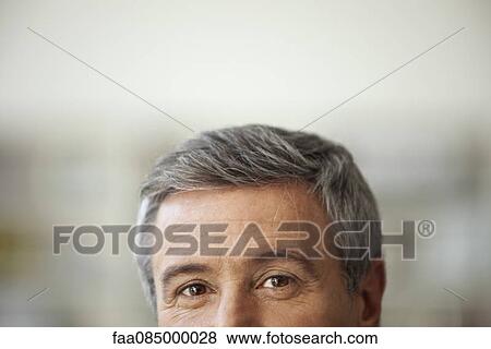 Mature man, cropped portrait View Large Photo Image Stock Photo - Mature man, cropped portrait. Fotosearch