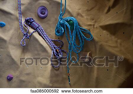 Ropes on climbing wall View Large Photo Image Stock Image - Ropes on climbing wall. Fotosearch