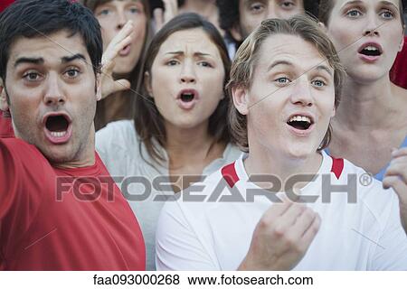 Spectators at sports match View Large Photo Image Stock Photo - Spectators at sports match. Fotosearch